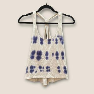 NWOT Roxy Blue Tie Dye Split Back Racerback Tank Size S